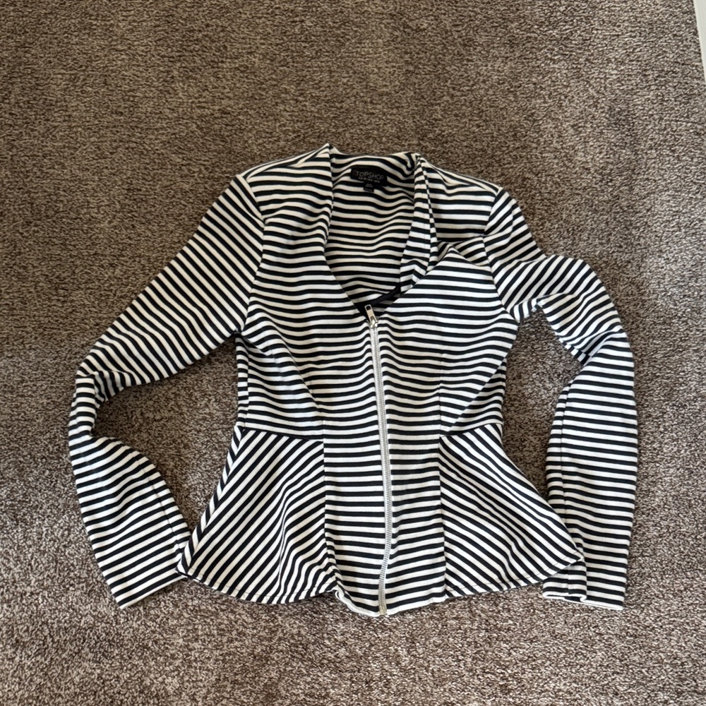 Women's Topshop long sleeve peplum